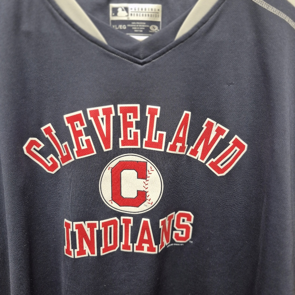 Cleveland INDIANS MLB SHIRT XL Blue MEN'S